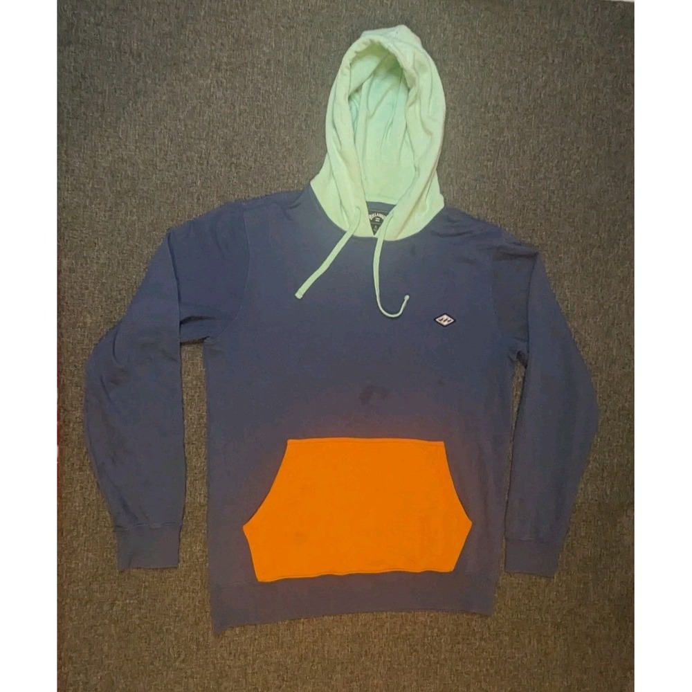 Billabong Y2K Pullover Colorblock Hoodie Henley Surf Beach Size XL Sweatshirt